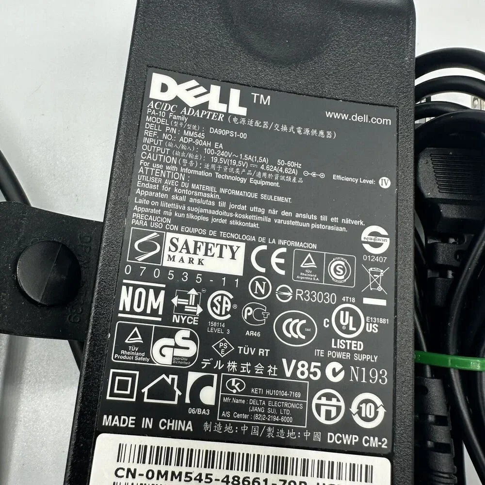DELL AC/DC POWER ADAPTER 4.62A 19.5V MM545 DA90PS1-00 OEM 7.4mm tip